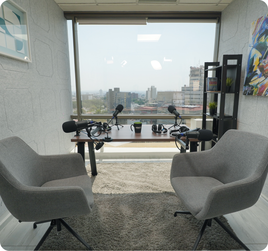 Sala de podcast profesional
